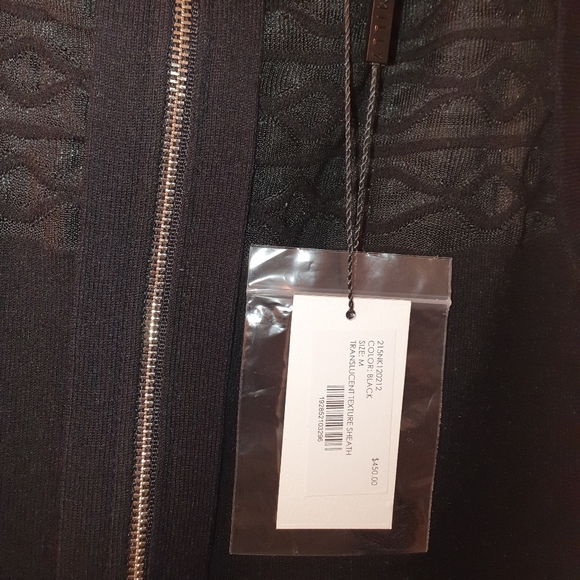 Black milly women dress with translucent texture sheath top and bottom,size M - Picture 5 of 6